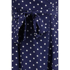 Blue Silk Casual Dress