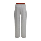 Pantalone casual in cotone grigio