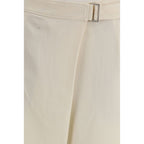 Beige Viskose Freizeithose