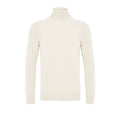 Weißer Rollkragenpullover aus Wolle