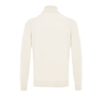 Weißer Rollkragenpullover aus Wolle