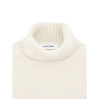 Weißer Rollkragenpullover aus Wolle