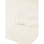 Weißer Rollkragenpullover aus Wolle