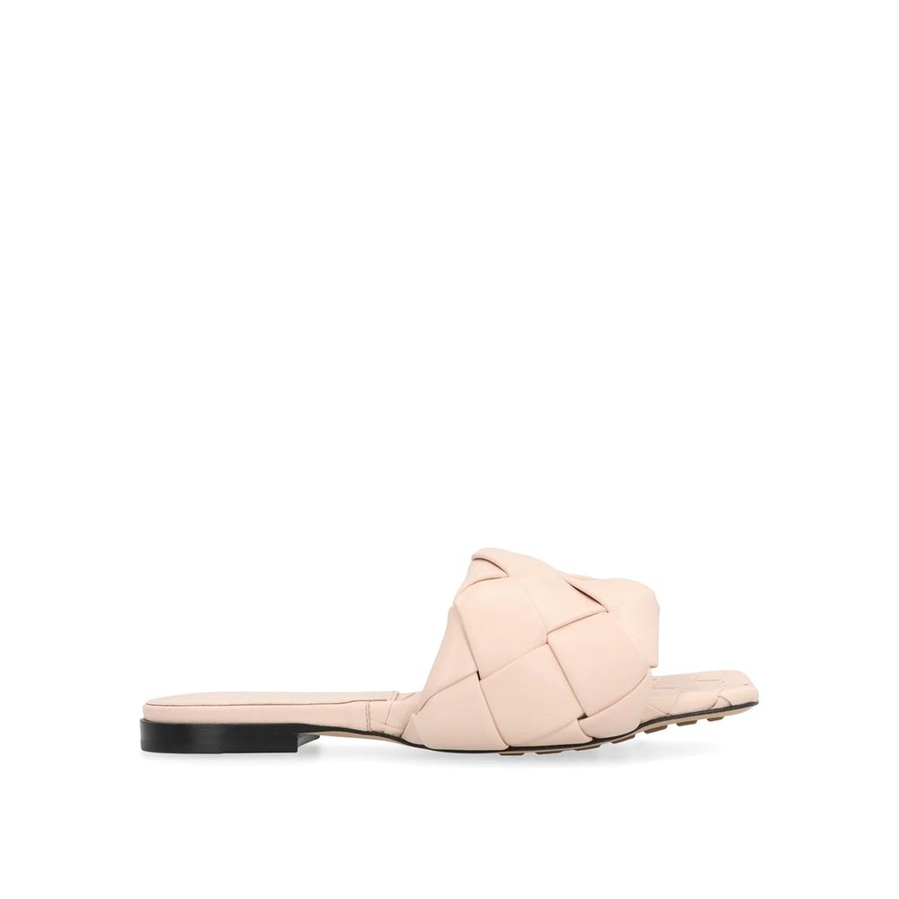 Multicolor flache Ledersandalen