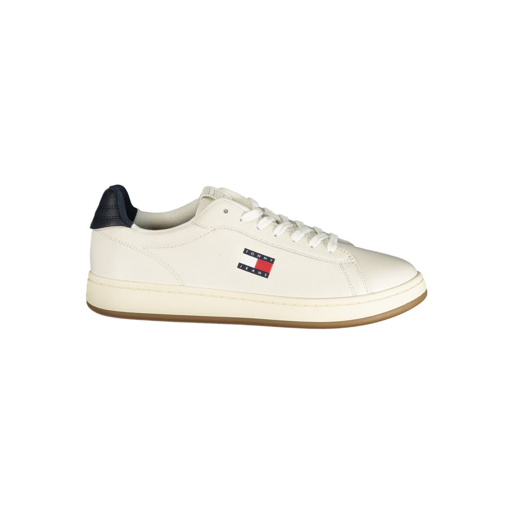 White Polyurethane Men's Sneaker