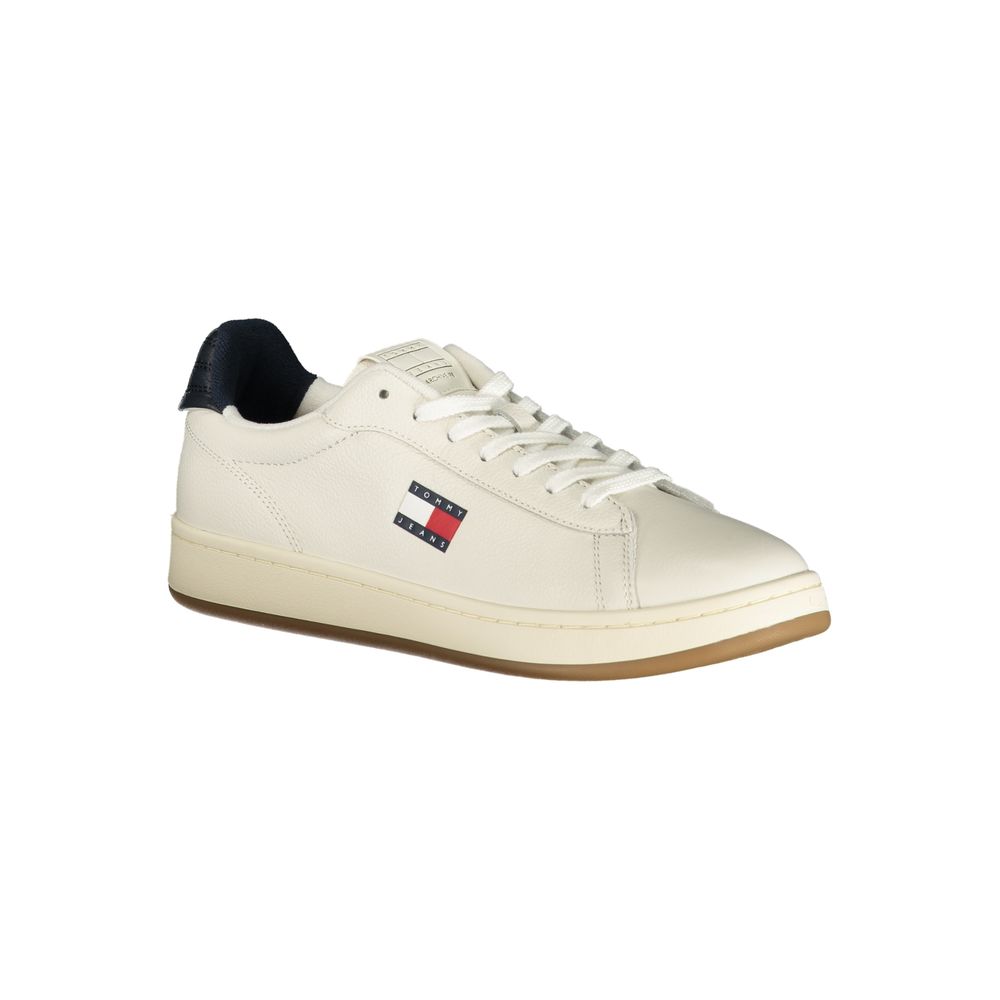 White Polyurethane Men's Sneaker