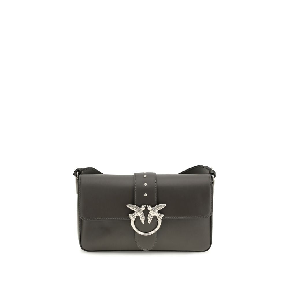 Schultertasche aus Bicolor-Leder