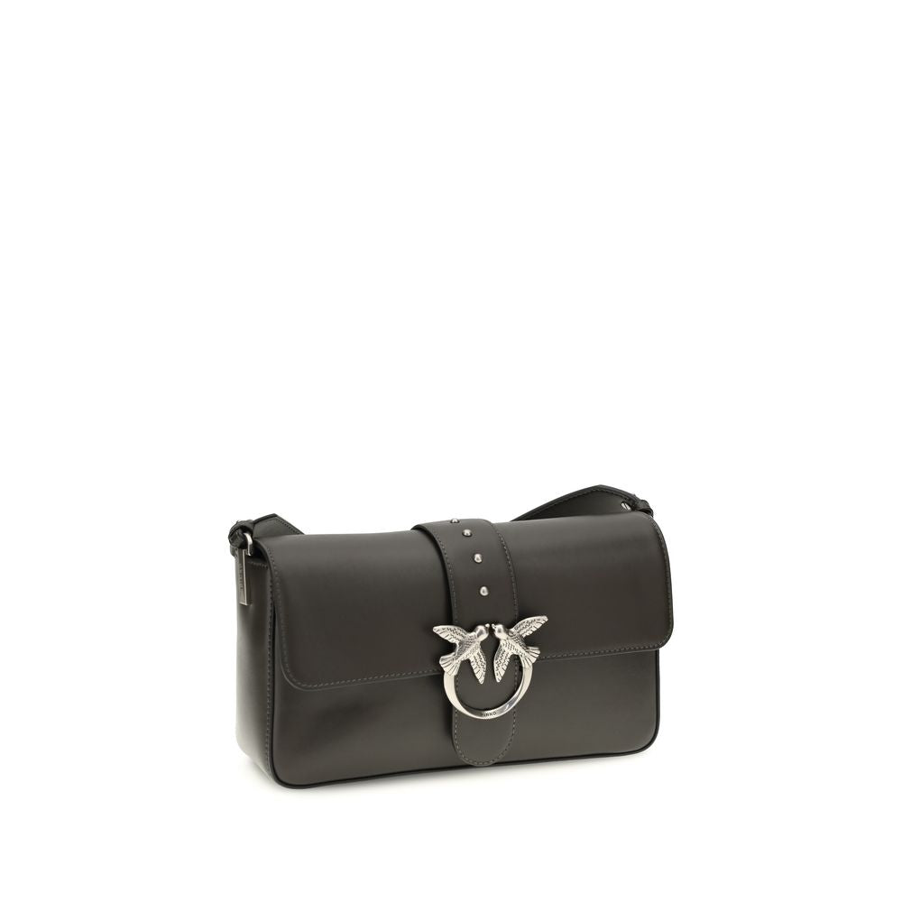 Schultertasche aus Bicolor-Leder