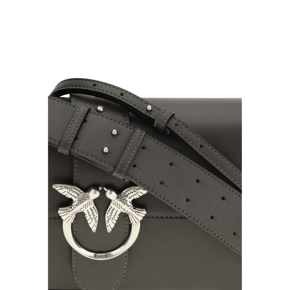 Schultertasche aus Bicolor-Leder
