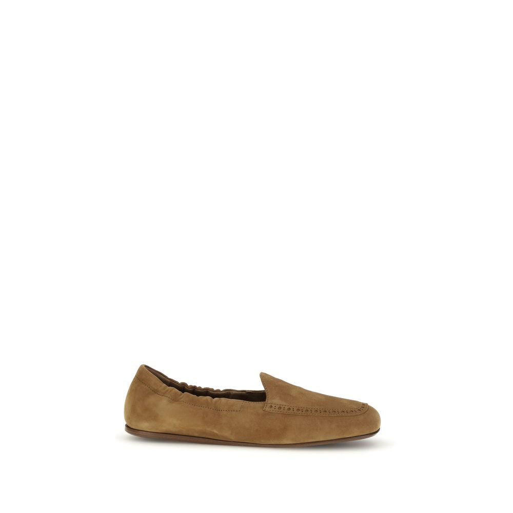 Mocassini slip-on in pelle di vitello marrone (Bos Taurus)
