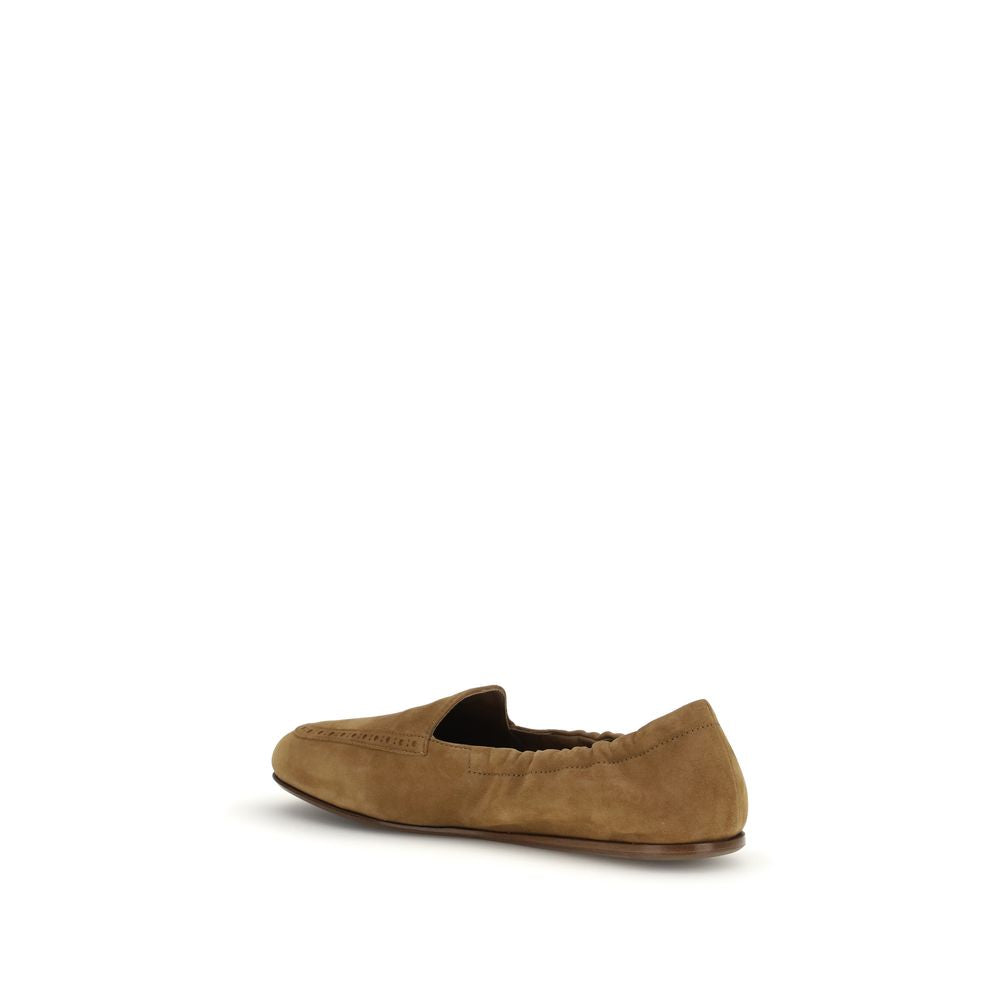 Mocassini slip-on in pelle di vitello marrone (Bos Taurus)