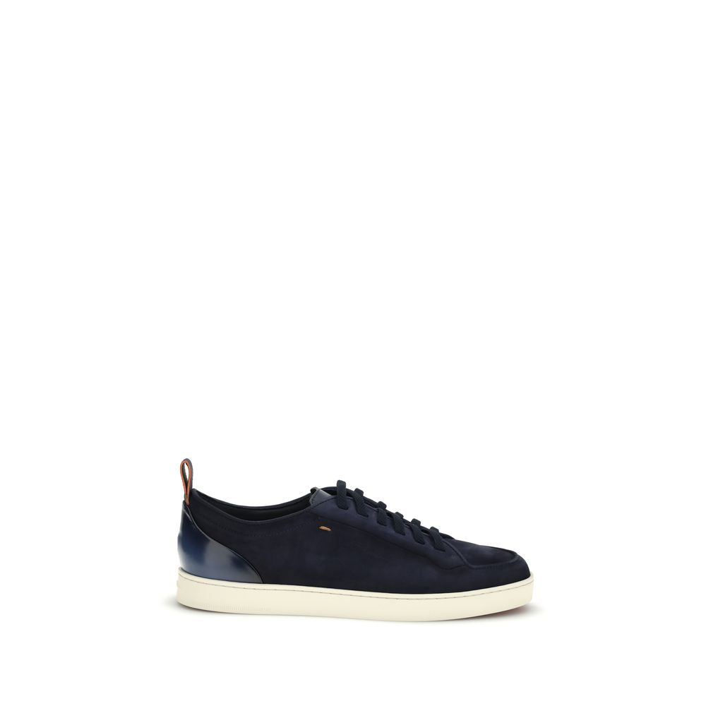 Blaue Kalbsleder Bos Taurus Low Top Sneakers
