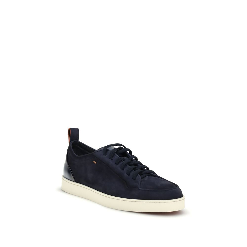 Blaue Kalbsleder Bos Taurus Low Top Sneakers