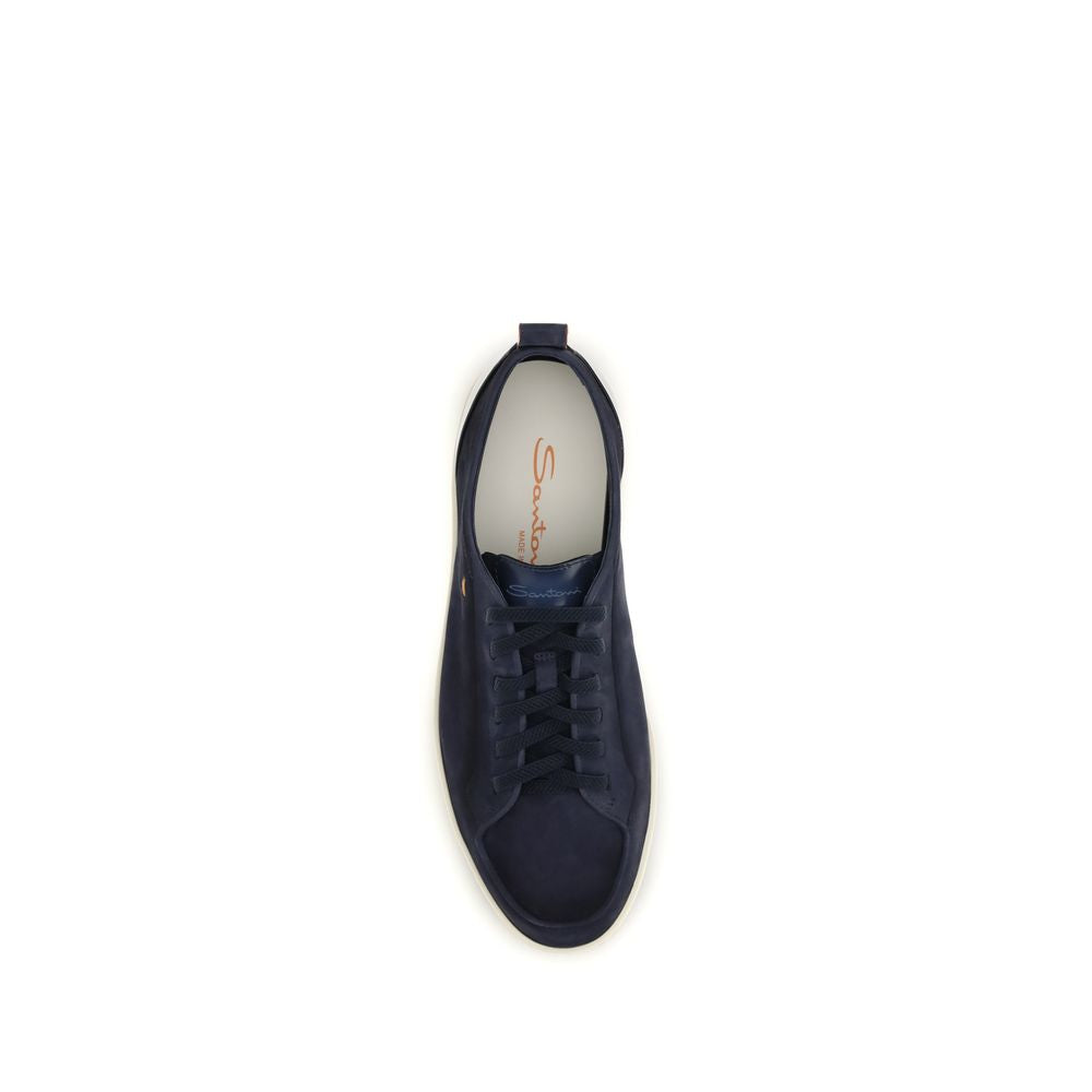 Blaue Kalbsleder Bos Taurus Low Top Sneakers