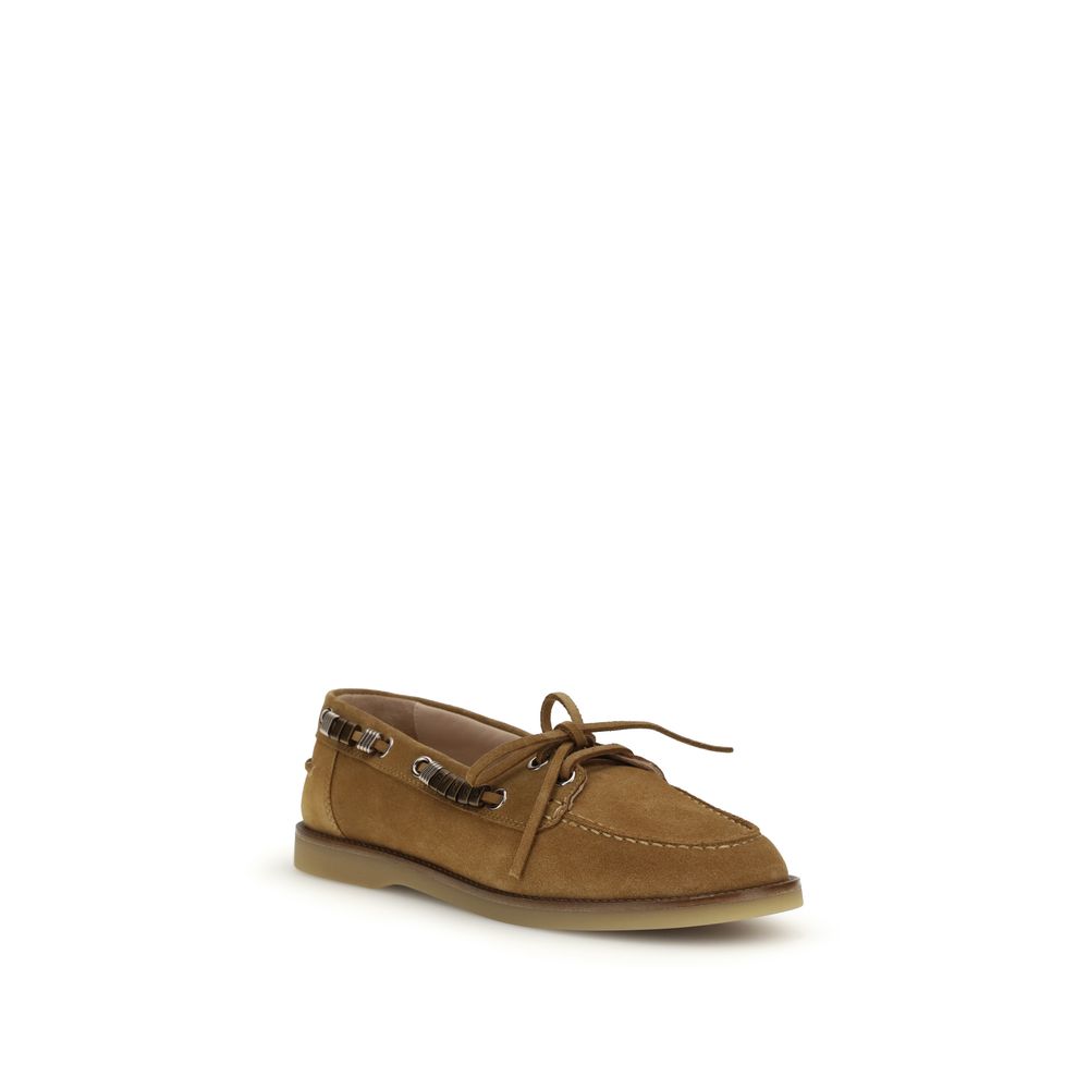 Mocassini slip-on in pelle di vitello marrone (Bos Taurus)