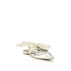 Silver Calf Leather Bos Taurus Ballet Flats