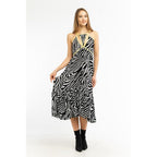 Black Viscose Casual Dress