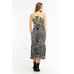 Black Viscose Casual Dress