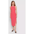 Red Polyester Casual Dress