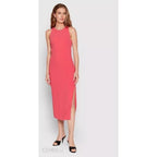 Red Polyester Casual Dress