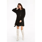 Black Viscose Casual Dress
