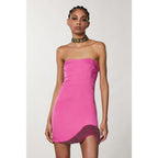 Purple Polyester Casual Dress