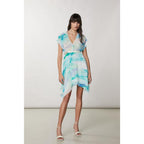 Turquoise Polyester Casual Dress