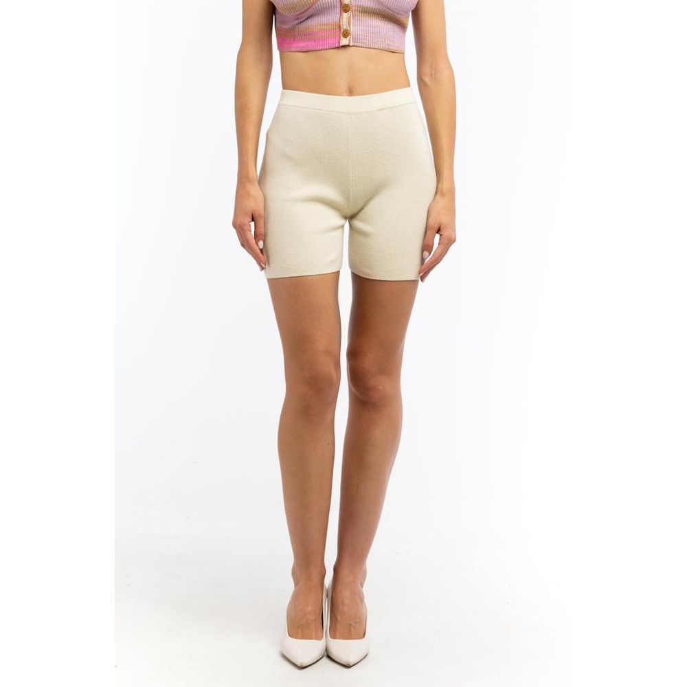 Beige Nylon Leggings