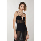 Black Viscose Cocktail Dress