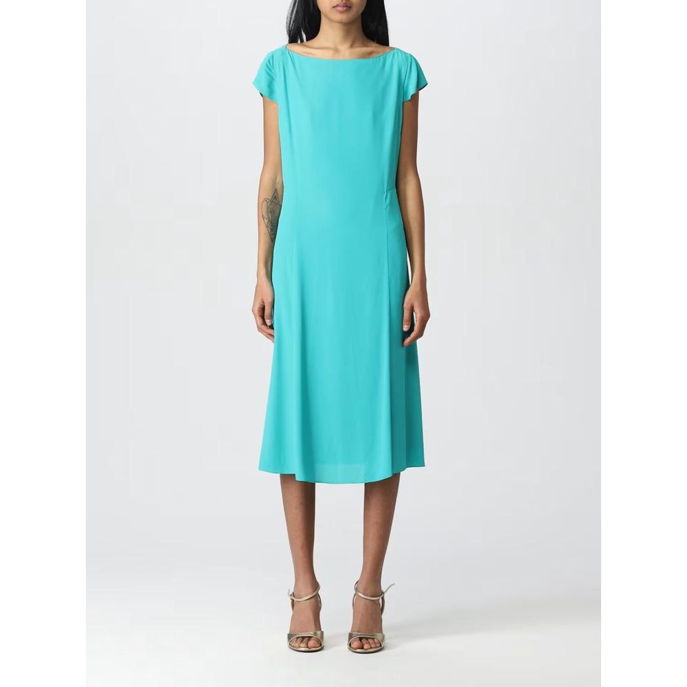 Grünes Viskose-Freizeitkleid