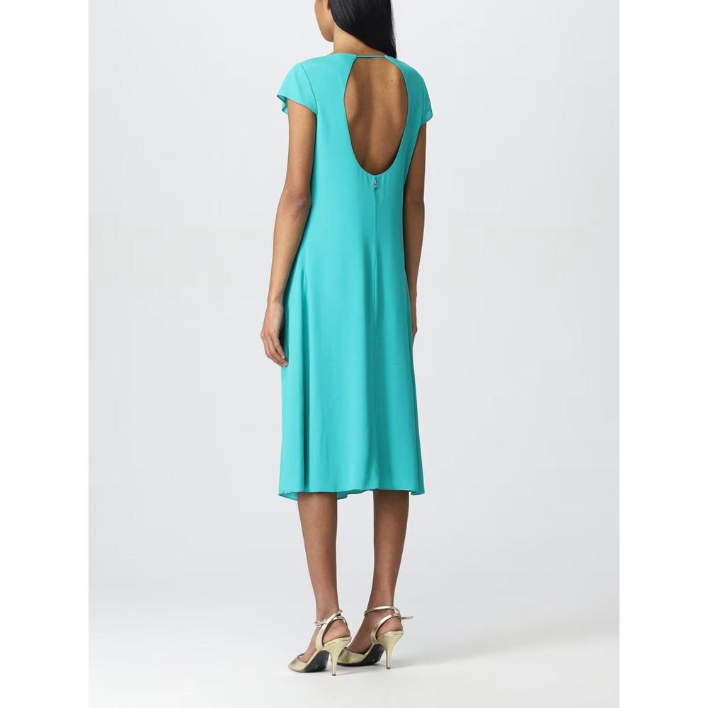 Grünes Viskose-Freizeitkleid