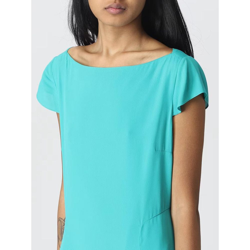Grünes Viskose-Freizeitkleid