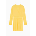 Yellow Viscose Casual Dress
