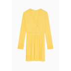 Yellow Viscose Casual Dress