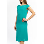Grünes Viskose-Freizeitkleid