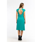 Grünes Viskose-Freizeitkleid