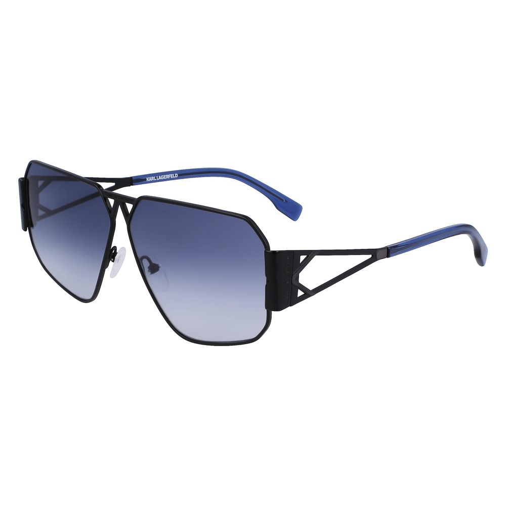 Schwarze Metallsonnenbrille
