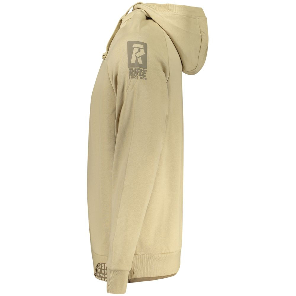 Beiges Herren-Sweatshirt aus Baumwolle