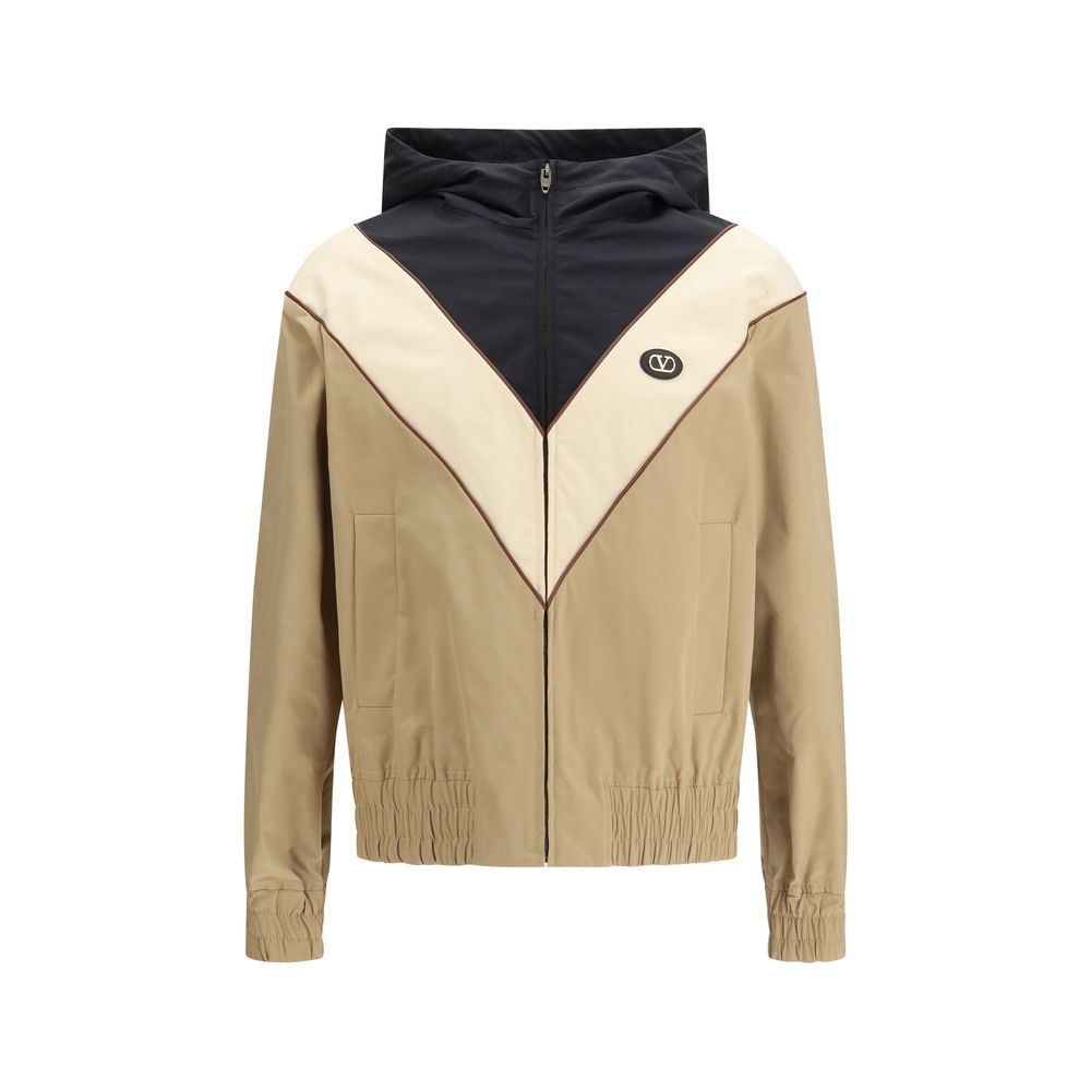 Mehrfarbige Shell-Jacke aus Polyester