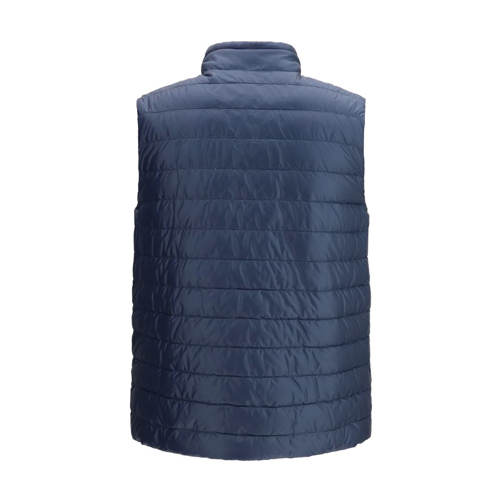 Weiße ärmellose Jacke aus Polyamid