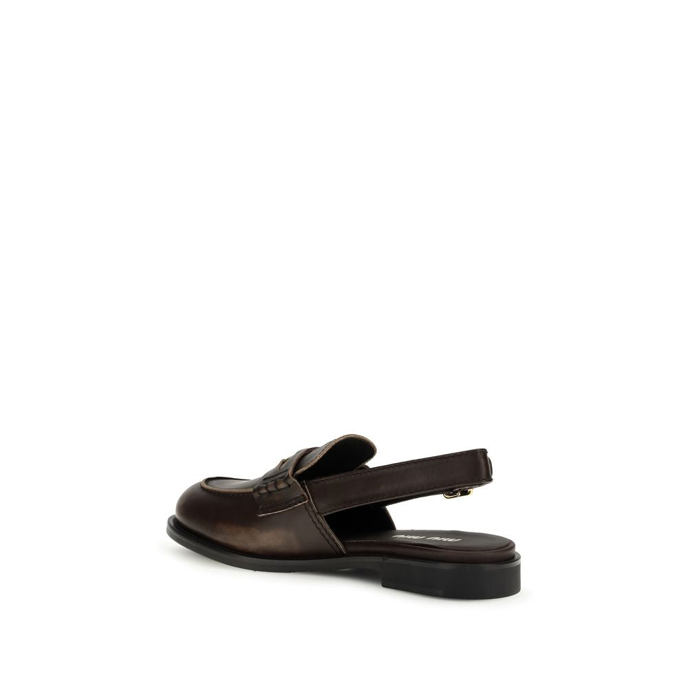 Mocassini slip-on in pelle di vitello marrone (Bos Taurus)