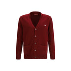 Bordeauxfarbener Cardigan aus Wolle