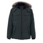 Grüner Nylon-Parka