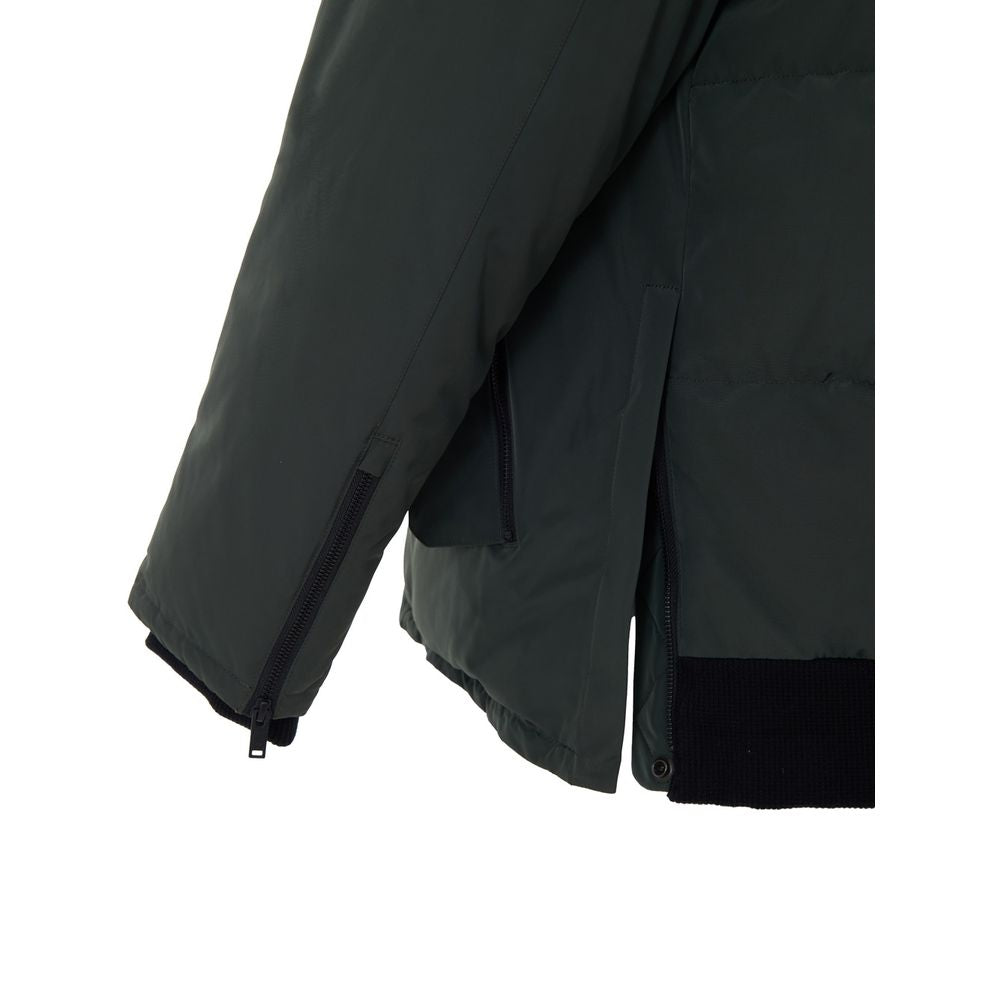 Grüner Nylon-Parka