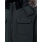 Grüner Nylon-Parka