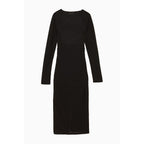 Black Wool Casual Dress
