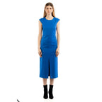 Blue Polyester Casual Dress
