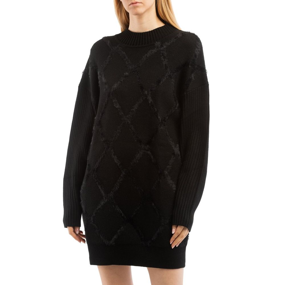 Black Nylon Casual Dress