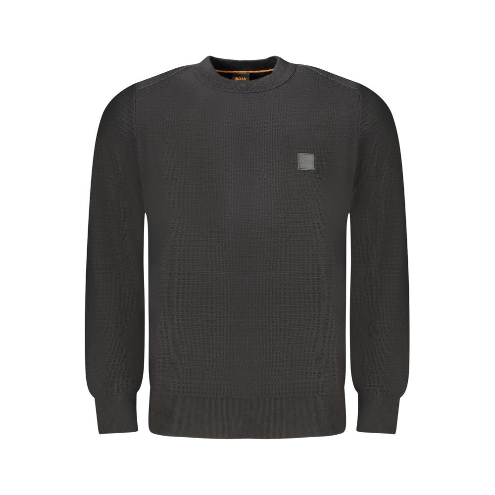 Herrenpullover aus schwarzer Baumwolle