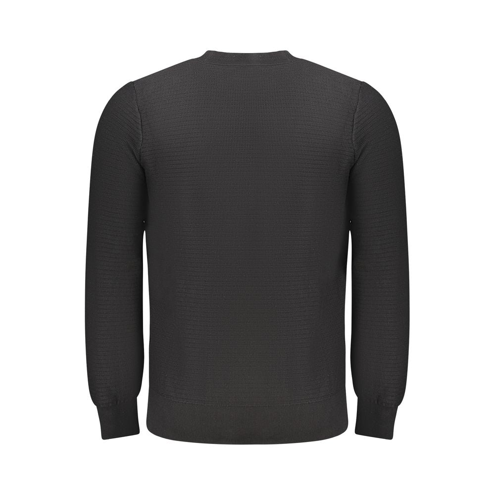 Herrenpullover aus schwarzer Baumwolle